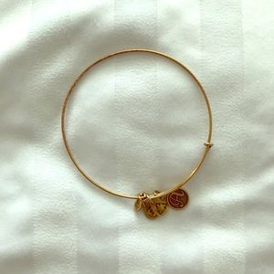 Alex and Ani gold “A” initial bracelet